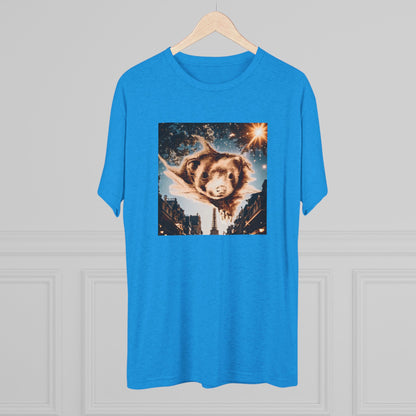 Paris Ferret Unisex Tri-Blend Crew Tee