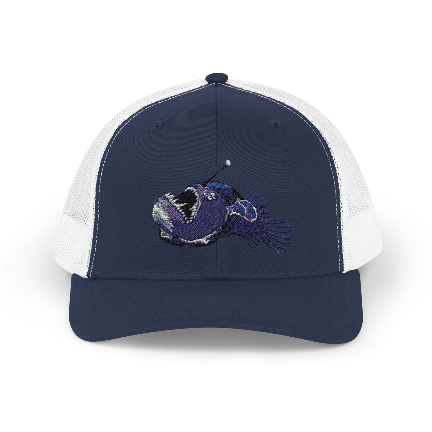 Angler Fish Embroidered Snapback Trucker Cap