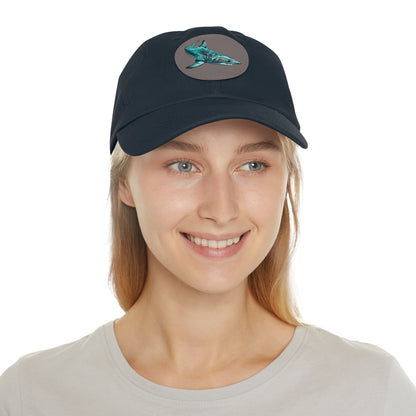 Mako Shark Hat with Leather Patch (Round)