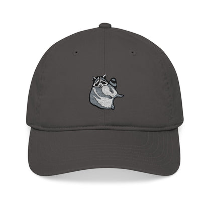 Raccoon Organic Baseball Cap (Embroidery)