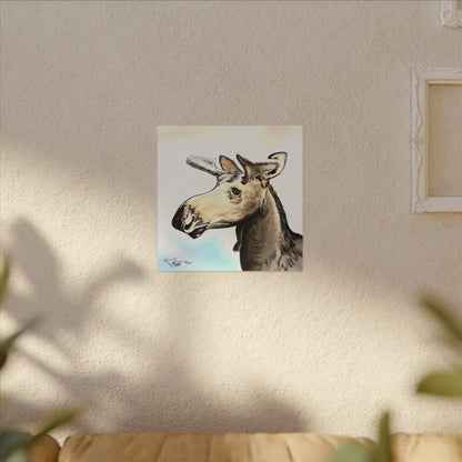 Hidden Springs Moose Matte Canvas, Stretched, 0.75"