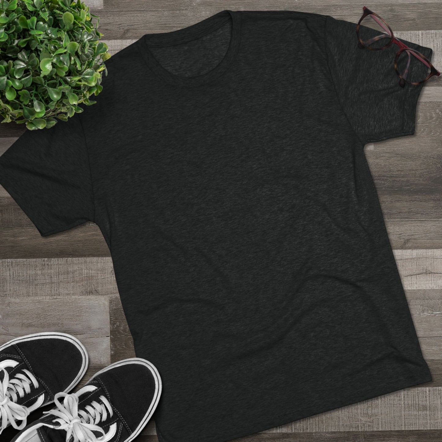 Deep Thinker Octopus Unisex Tri-Blend Back Print Crew Tee