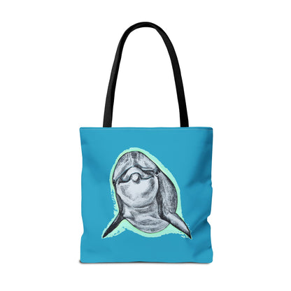 Curious Dolphin Tote Bag (AOP)