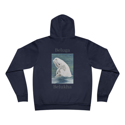 Beluga Whale Unisex Sponge Fleece Pullover Hoodie