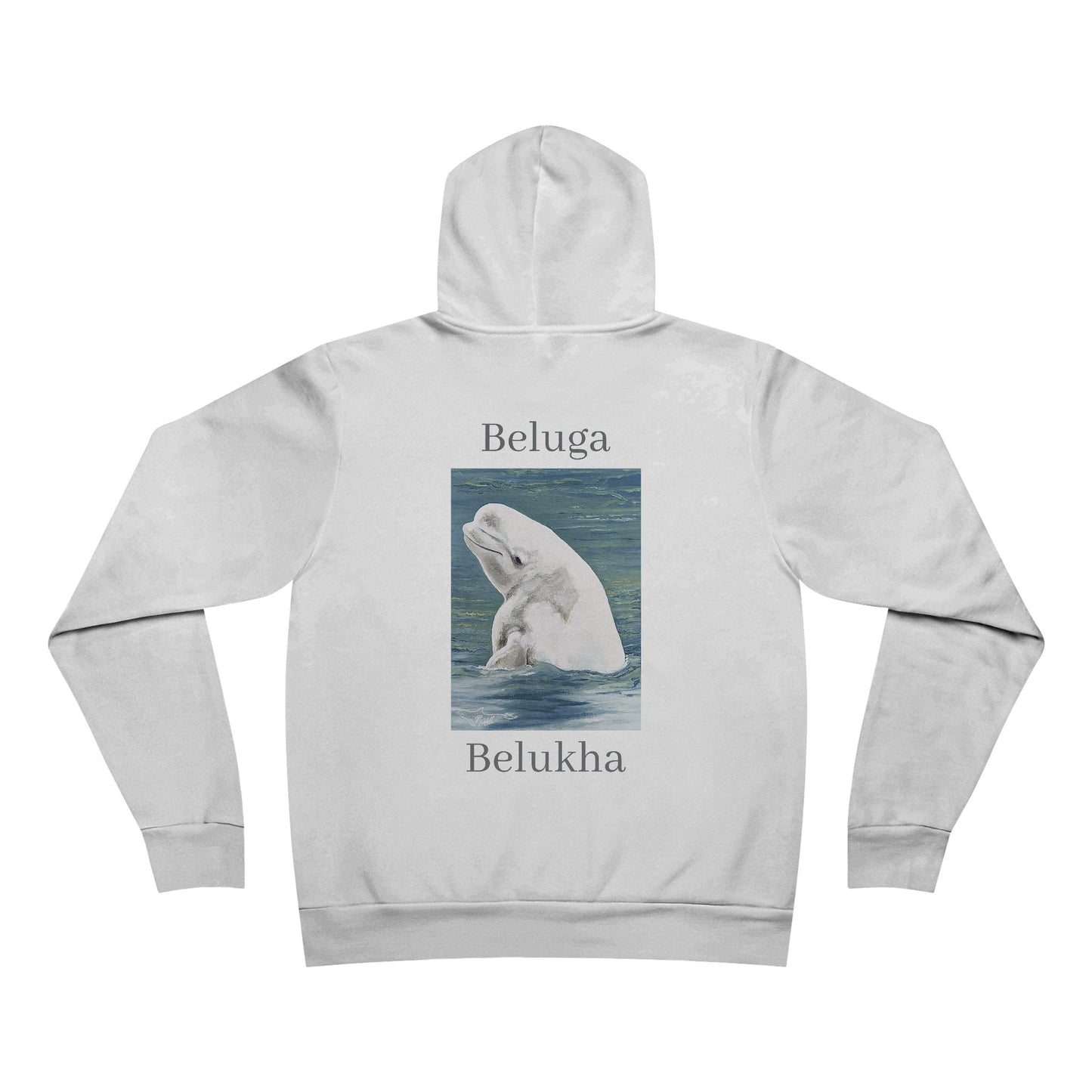 Beluga Whale Unisex Sponge Fleece Pullover Hoodie