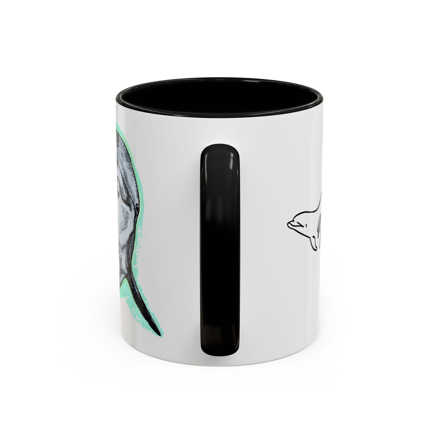 Nosy Dolphin Coffee Mug, 11oz