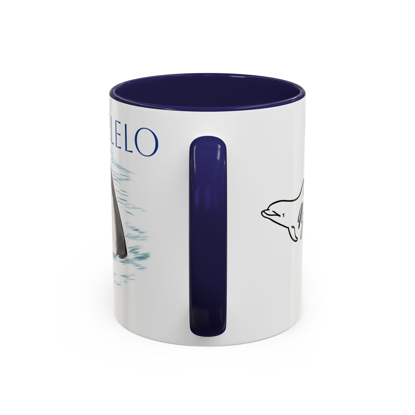 Pacific White Sided Dolphin Elelo Accent Coffee Mug 11oz.