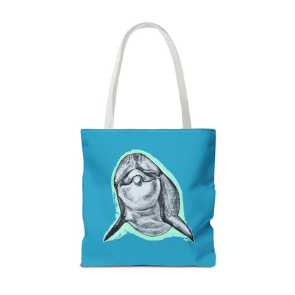 Curious Dolphin Tote Bag (AOP)