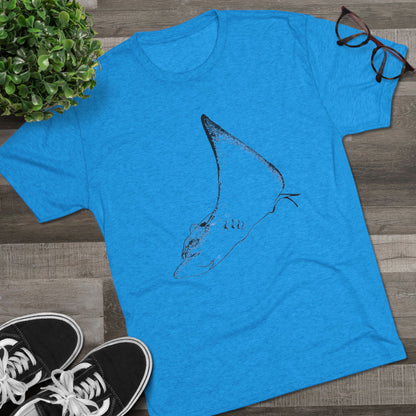 Cownose Ray Sting Ray Unisex Tri-Blend Crew Tee
