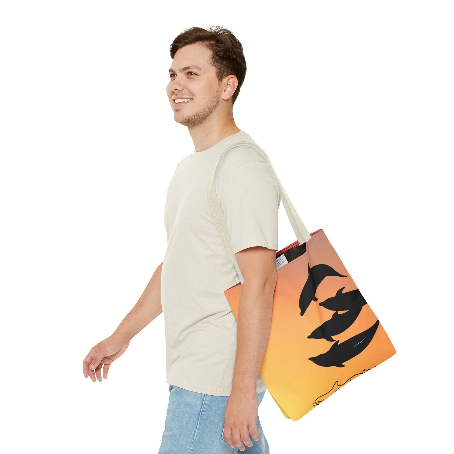 Bowriding Dolphins Tote Bag (AOP)