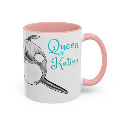 Queen Katina Orca Whale Accent Coffee Mug (11, 15oz)