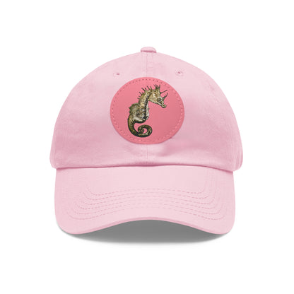 Sea Horse Hat with Leather Patch (Round)