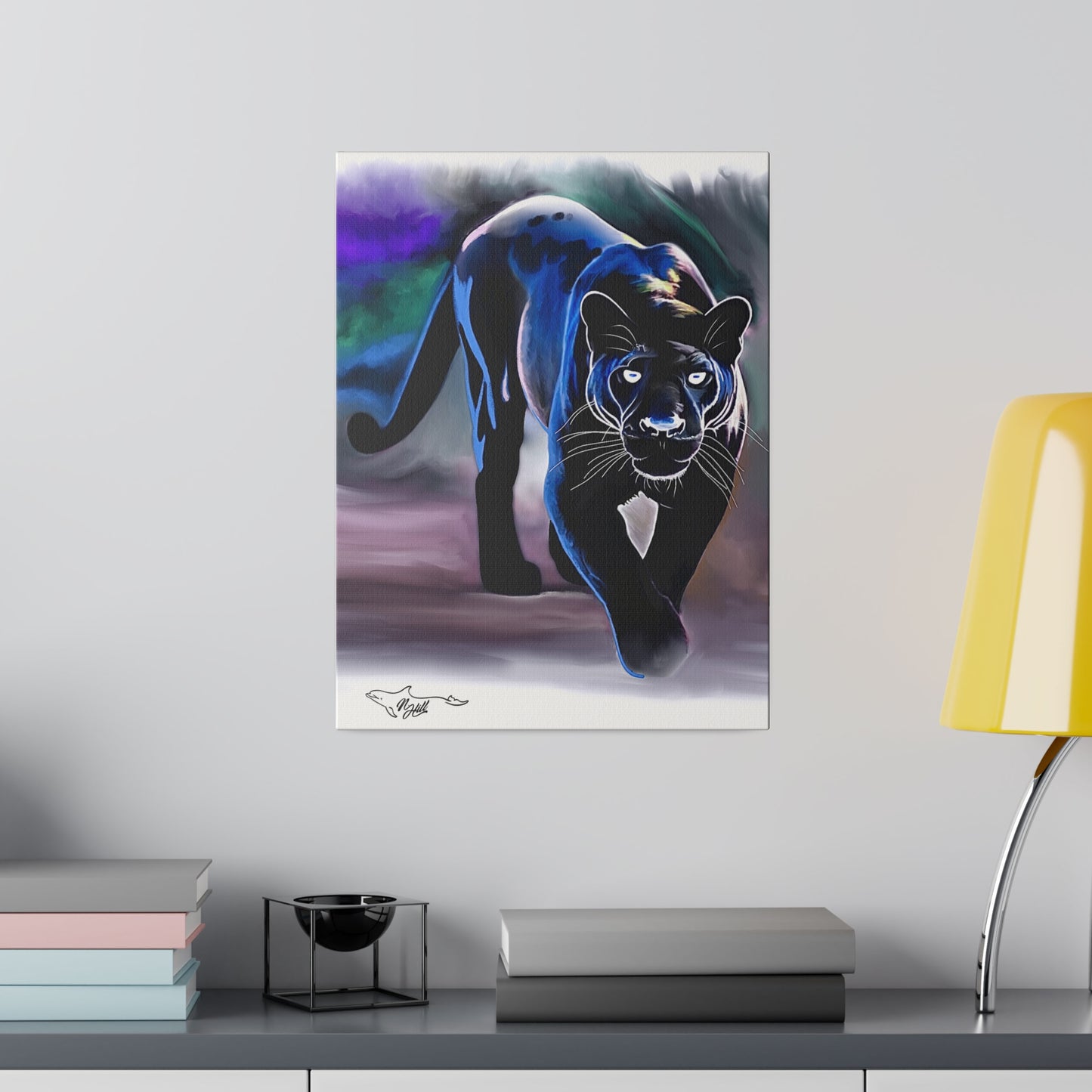 Black Panther Matte Canvas, Stretched, 0.75"