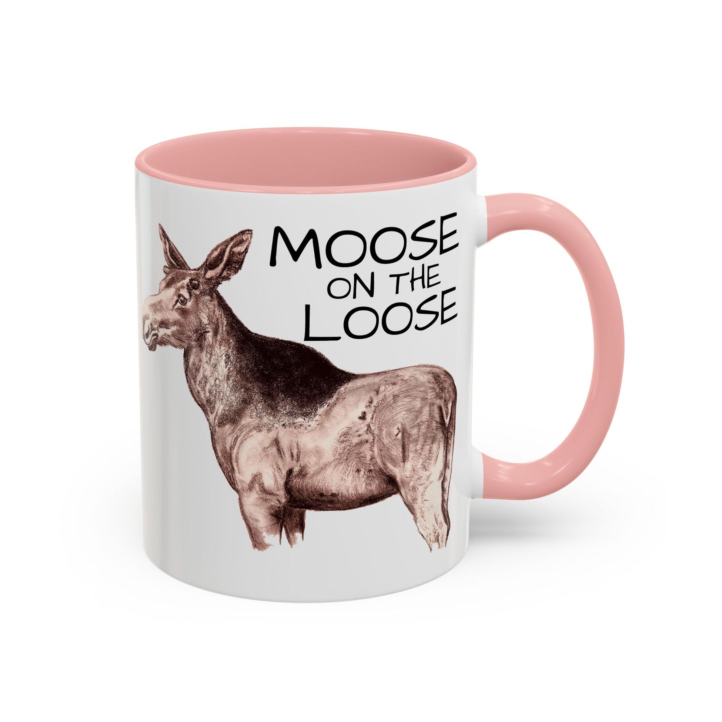 Moose On The Loose Accent Coffee Mug (11, 15oz)