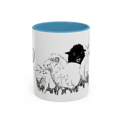 Get In The Heard Sheep Accent Coffee Mug (11, 15oz)