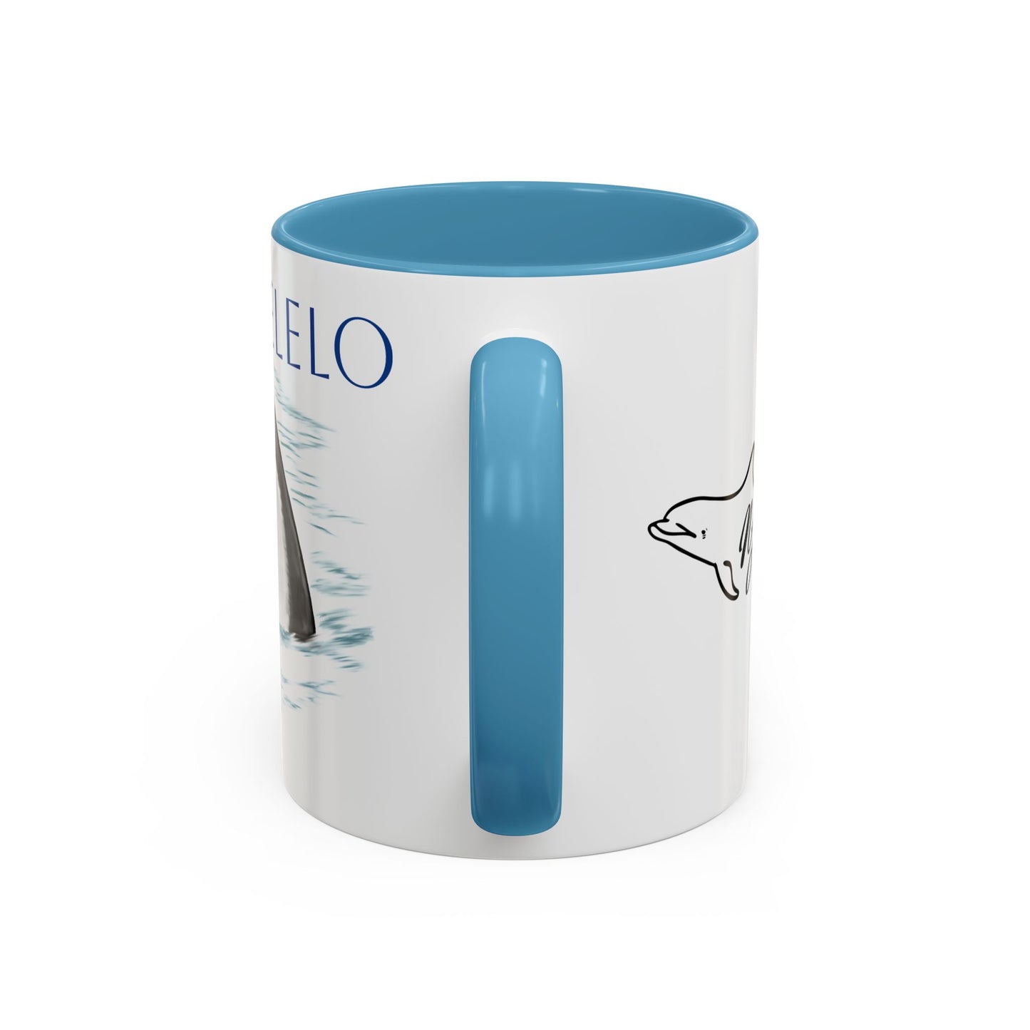 Pacific White Sided Dolphin Elelo Accent Coffee Mug 11oz.