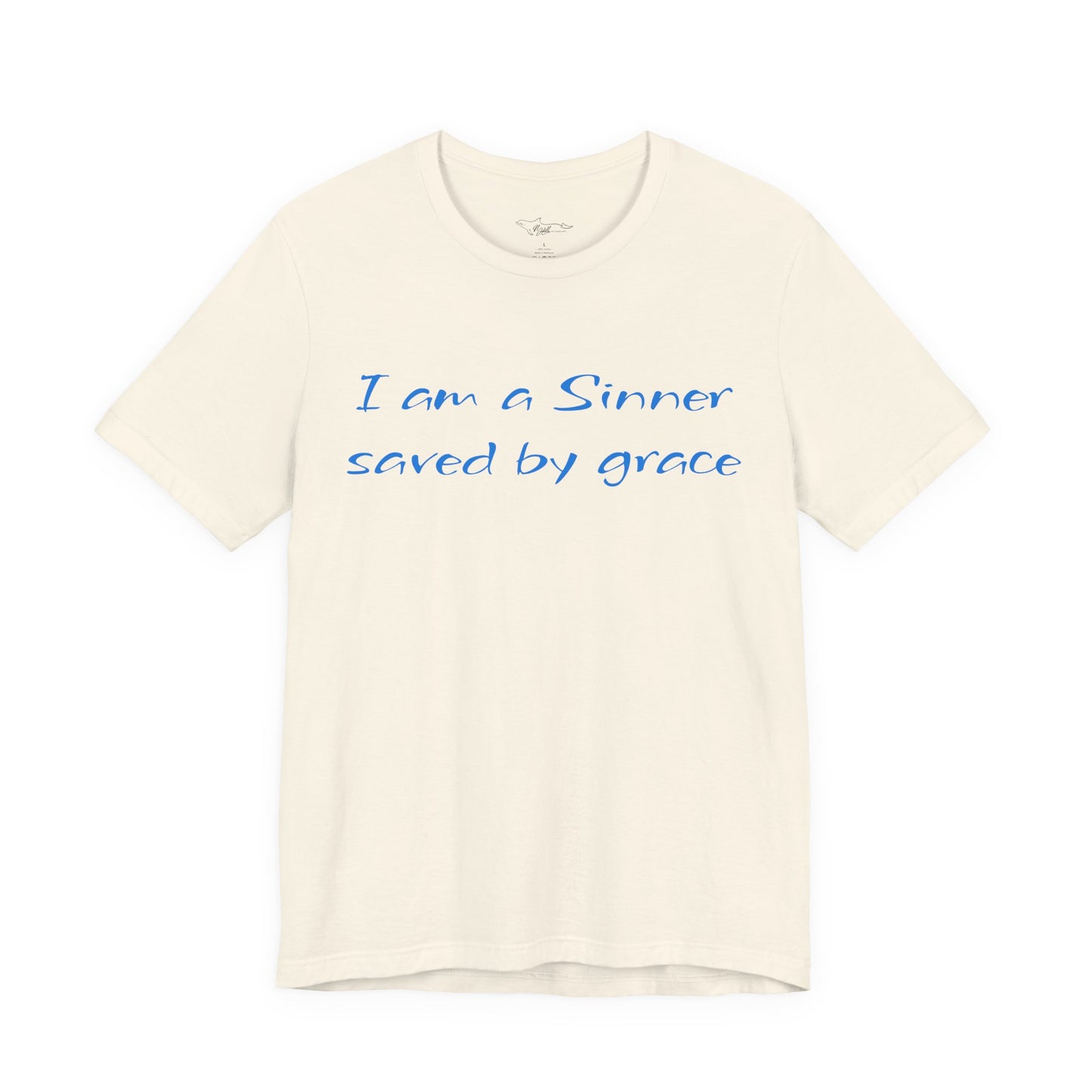 I Am A Sinner Saved By Grace Jersey Short Sleeve Tee