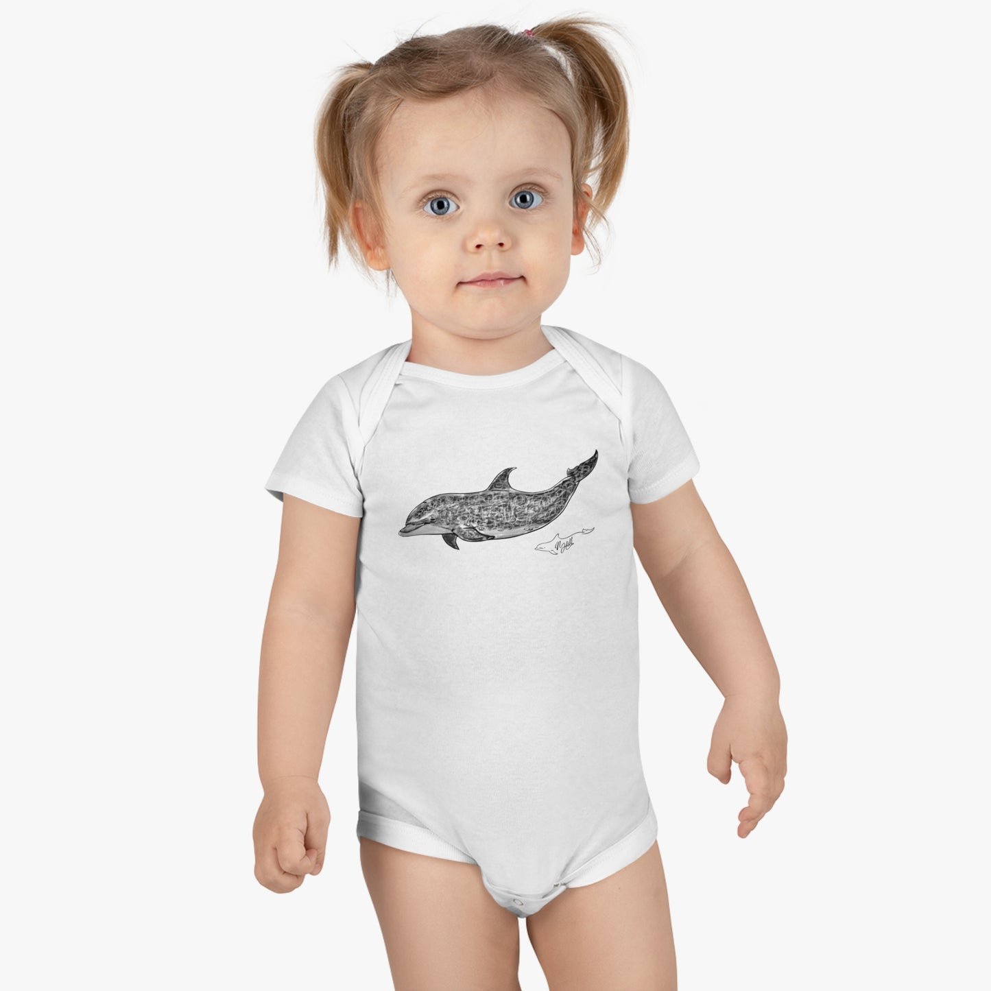 Dolphin Onesie® Organic Baby Bodysuit