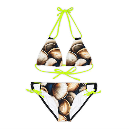 Clams Strappy Bikini Set (AOP)