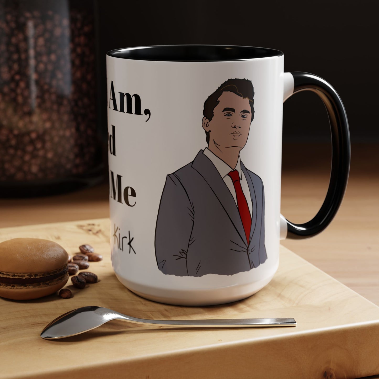 Here I Am, Lord Send Me- Charlie Kirk Accent Coffee Mug 15oz