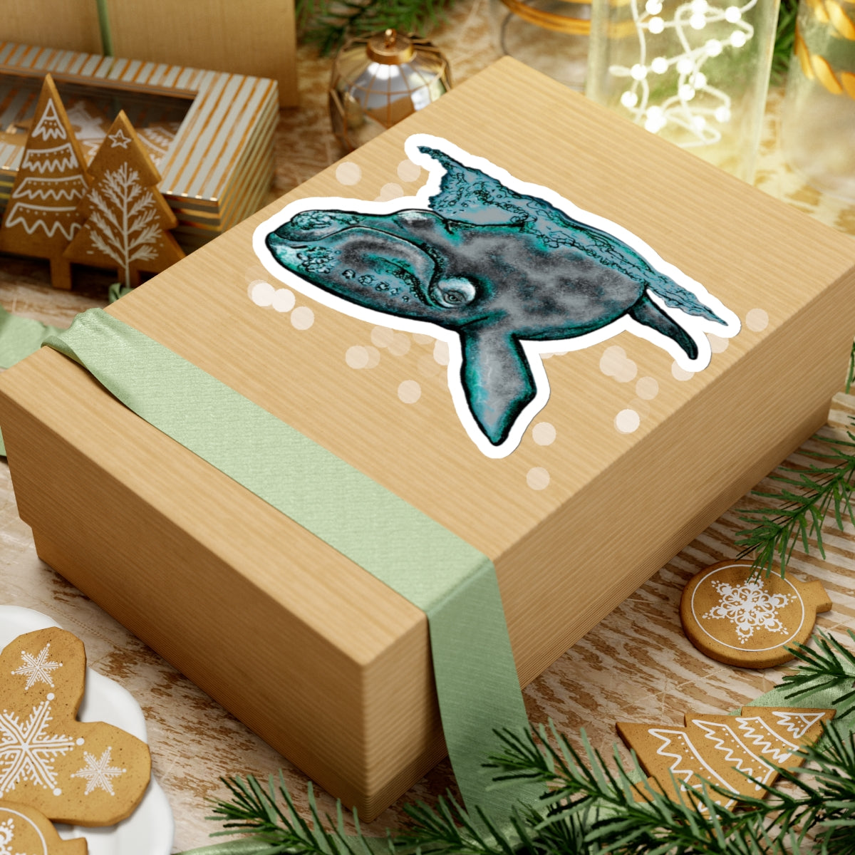North Atlantic Right Whale Kiss-Cut Stickers