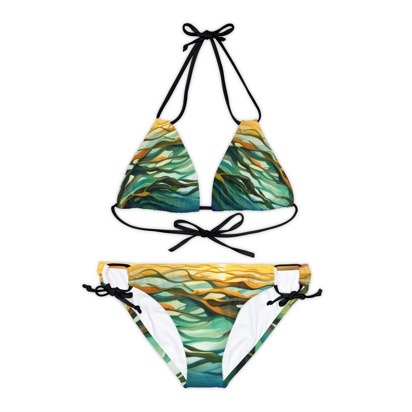 Sea Tangle Strappy Bikini Set (AOP)