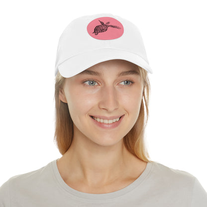 Sea Turtle Hat with Leather Patch (Round)