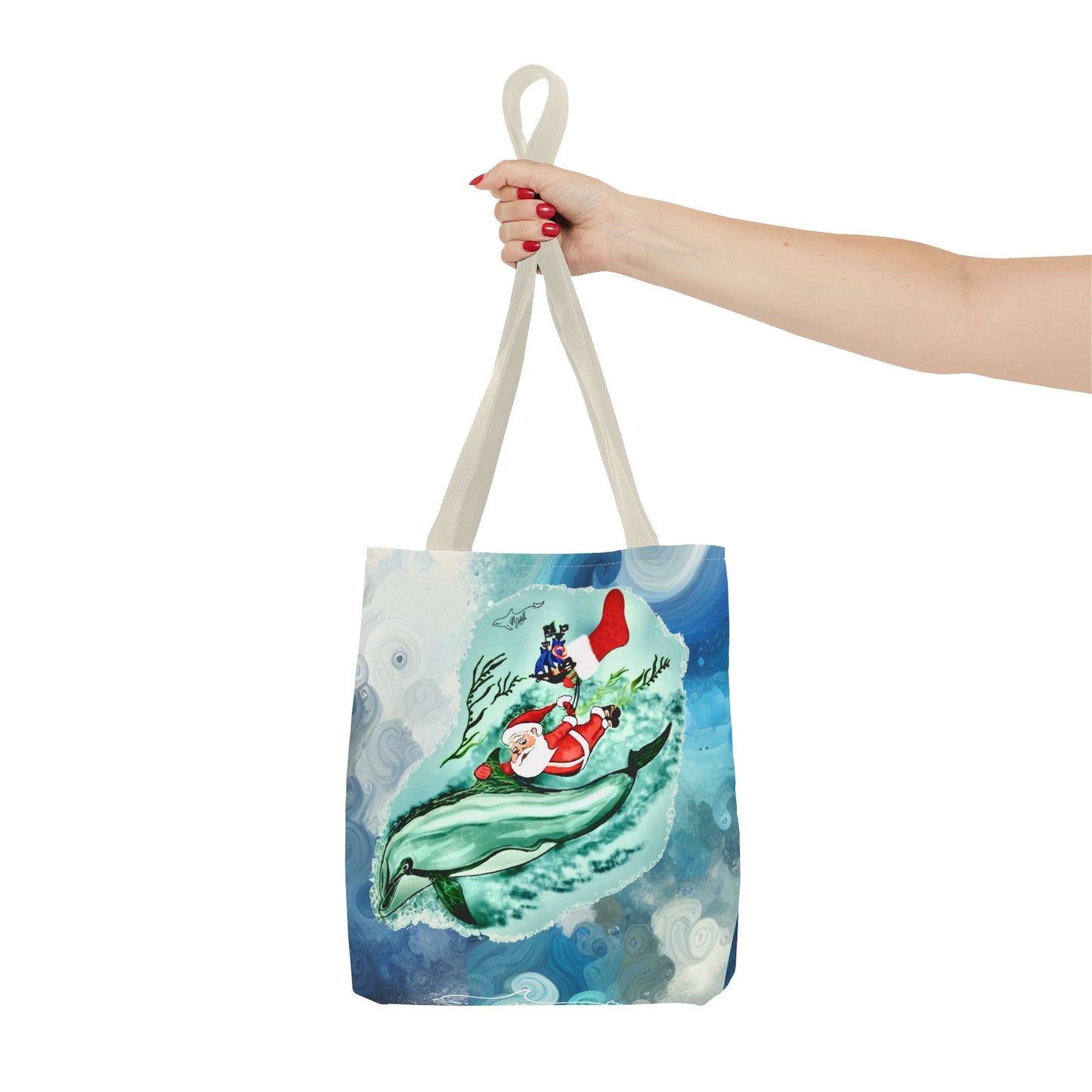 Deep Dive Delivery Santa Clause Tote Bag (AOP)