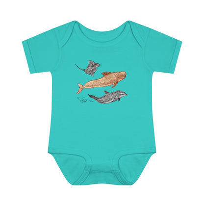 Sea Animals Infant Baby Rib Bodysuit