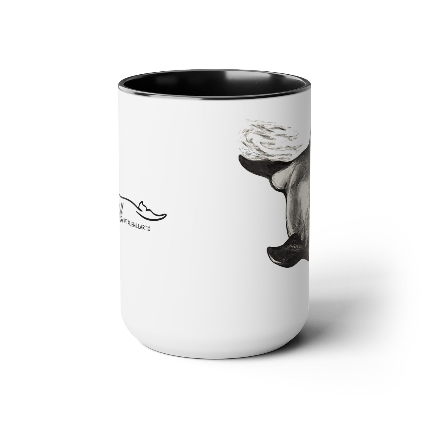 Dolphin Dive Two-Tone Coffee Mugs, 15oz