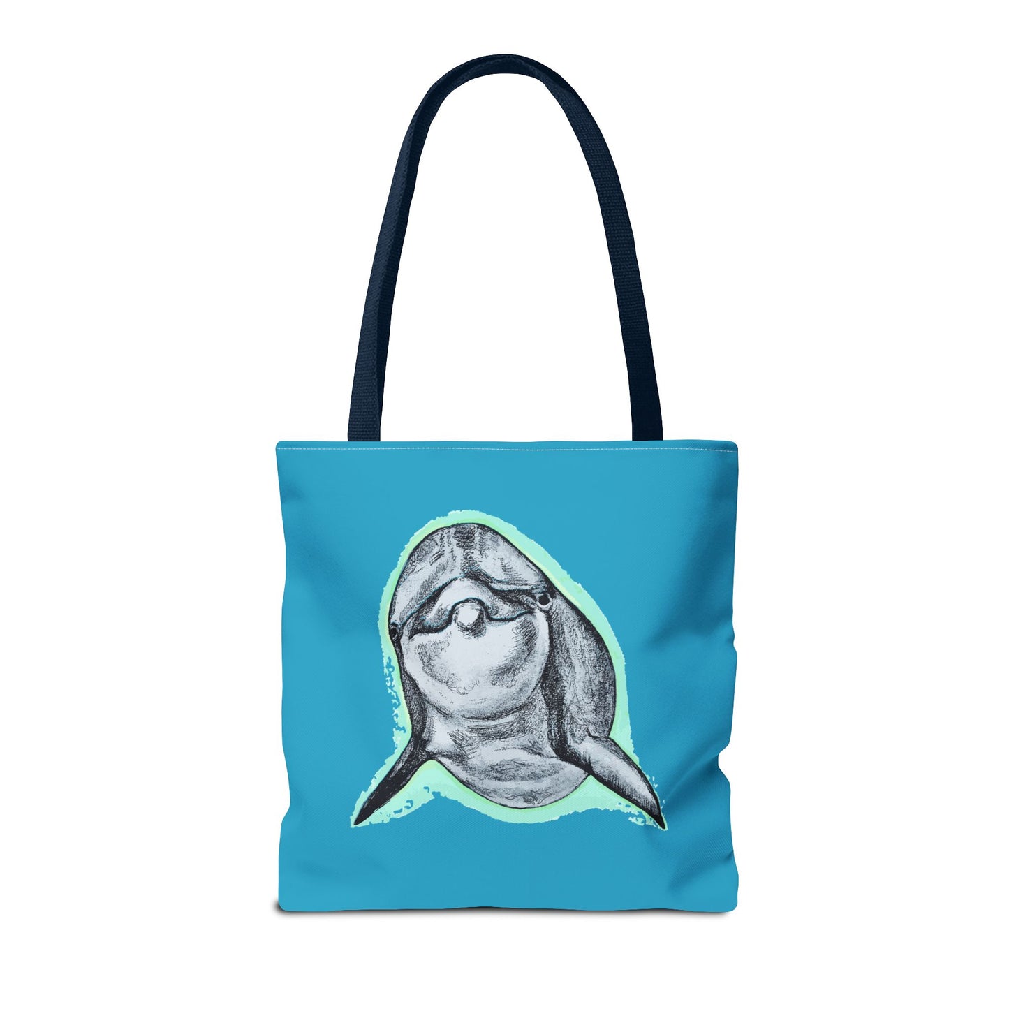 Curious Dolphin Tote Bag (AOP)