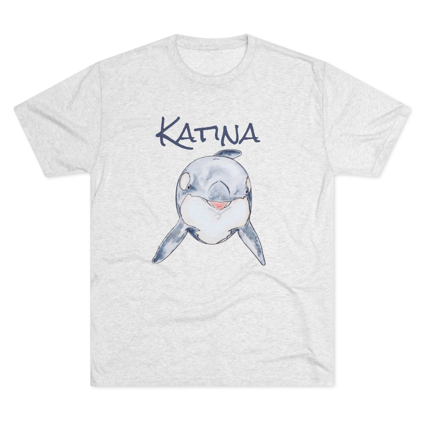 Katina Orca Whale Unisex Tri-Blend Graphic Crew Tee