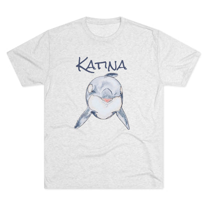 Katina Orca Whale Unisex Tri-Blend Graphic Crew Tee