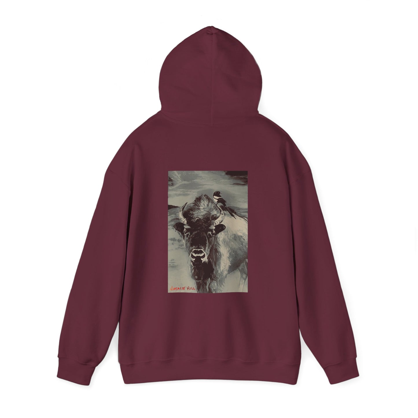 Natalie Hill Arts Bison Magpie Unisex Heavy Blend™ Hooded Sweatshirt