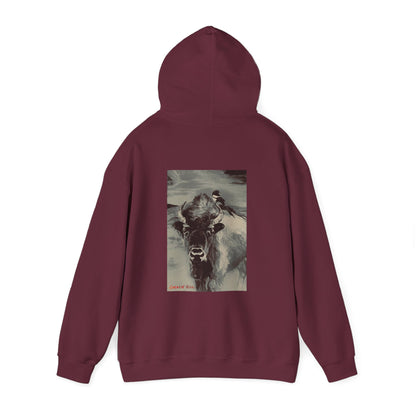 Natalie Hill Arts Bison Magpie Unisex Heavy Blend™ Hooded Sweatshirt