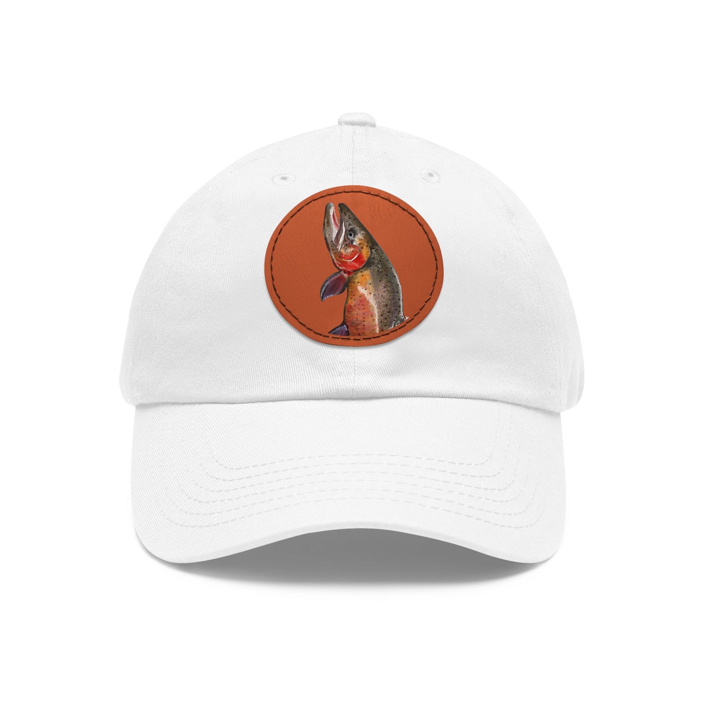 Cutthroat Trout Hat with Leather Patch (Round)