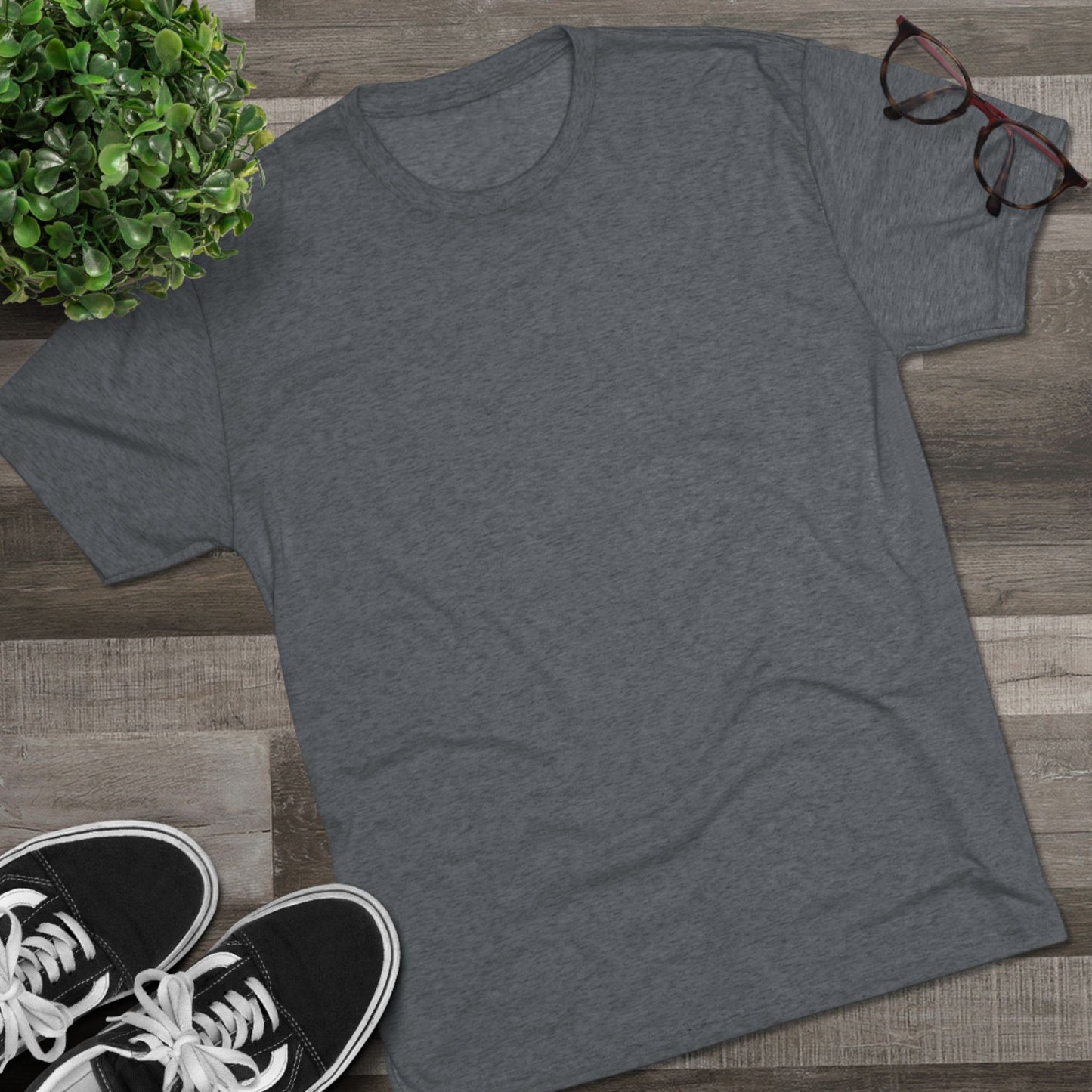 Deep Thinker Octopus Unisex Tri-Blend Back Print Crew Tee