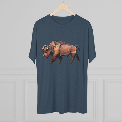 Bison Unisex Tri-Blend Crew Tee