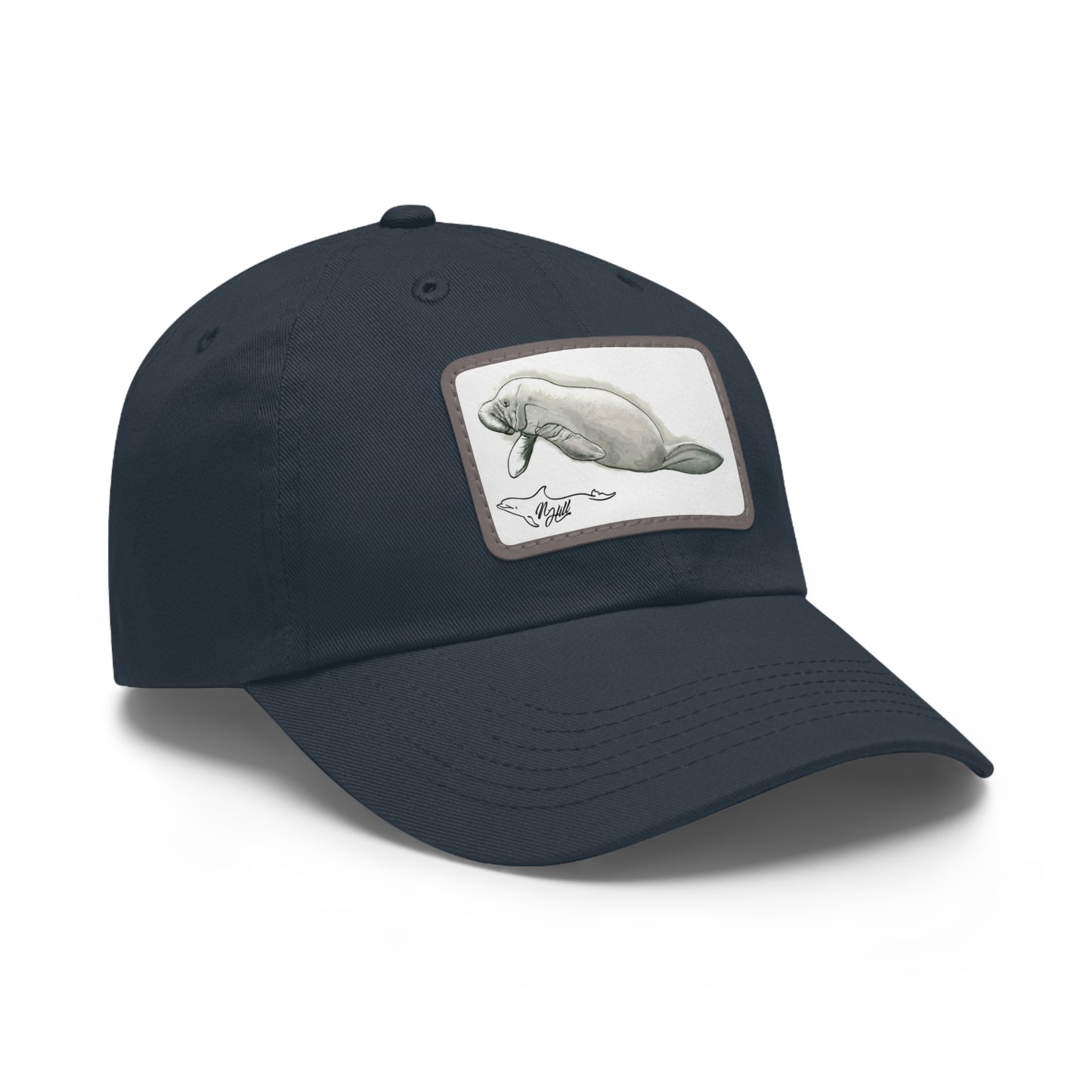 Manatee Hat with Leather Patch (Rectangle)