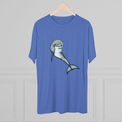 Bottlenose Dolphin Unisex Tri-Blend Crew Tee