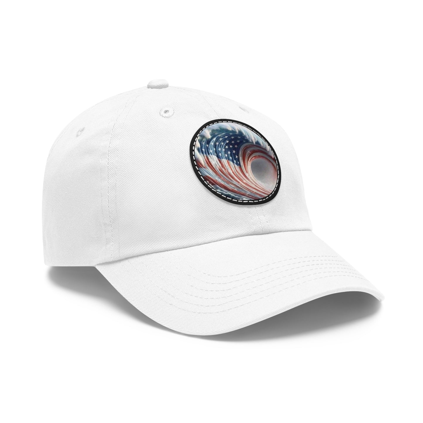 Flag Hat with Leather Patch (Round)