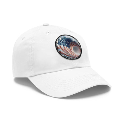 Flag Hat with Leather Patch (Round)