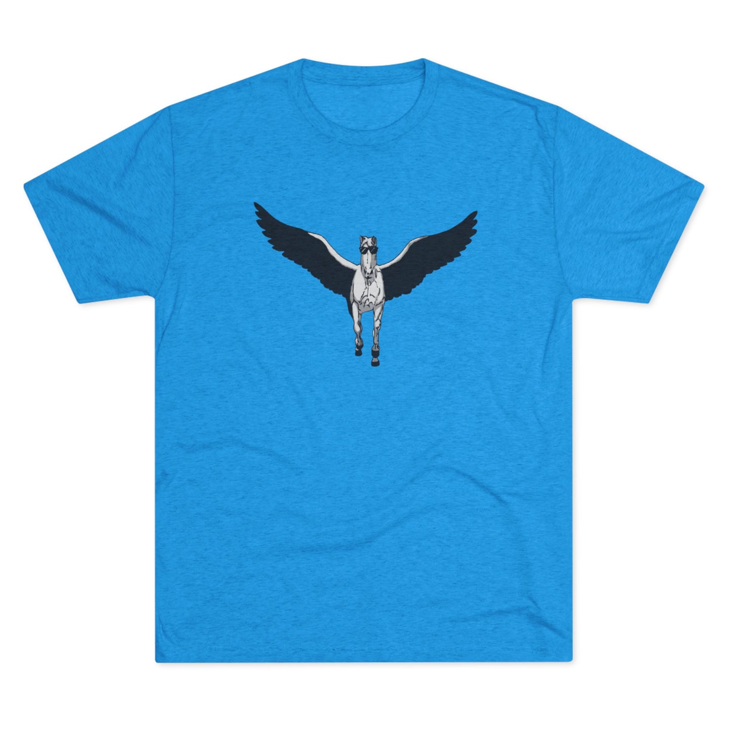 Pegasus in Sunglasses Unisex Tri-Blend Crew Tee