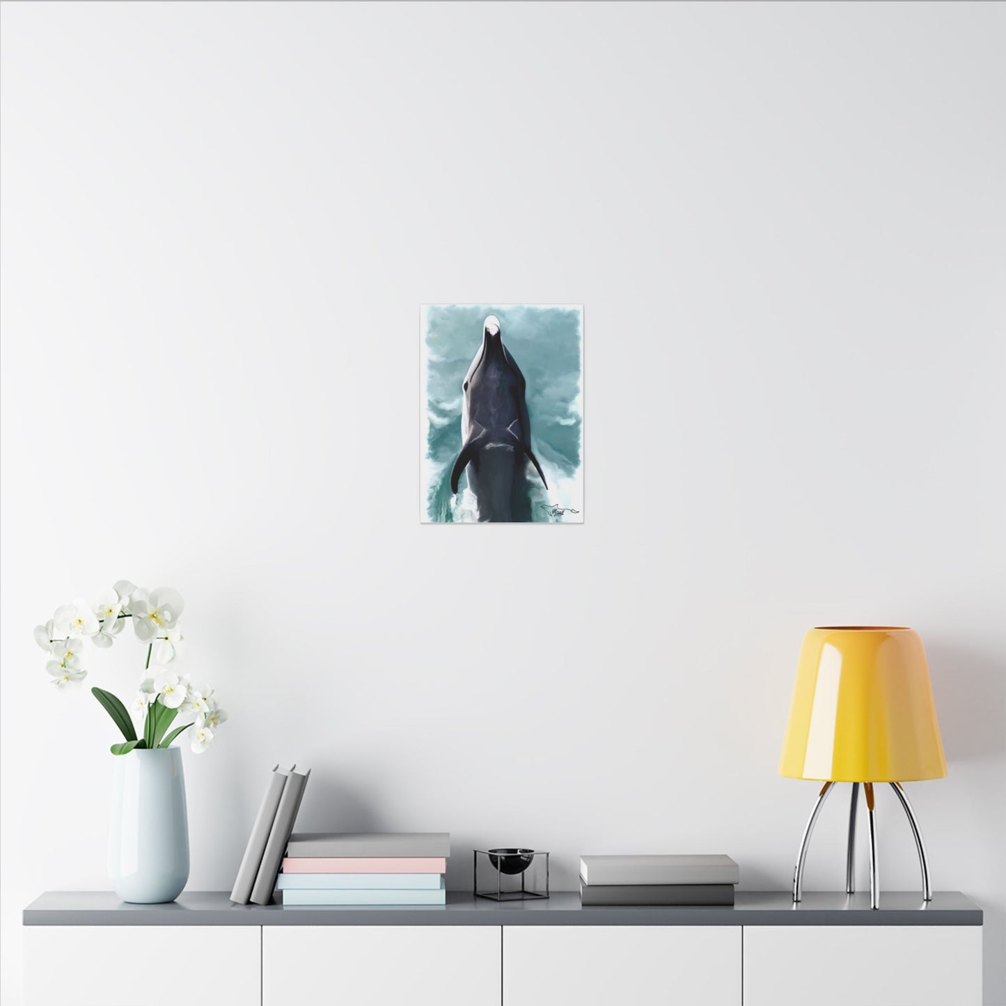 Dolphin Matte Canvas, Stretched, 0.75"