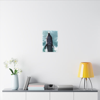 Dolphin Matte Canvas, Stretched, 0.75"