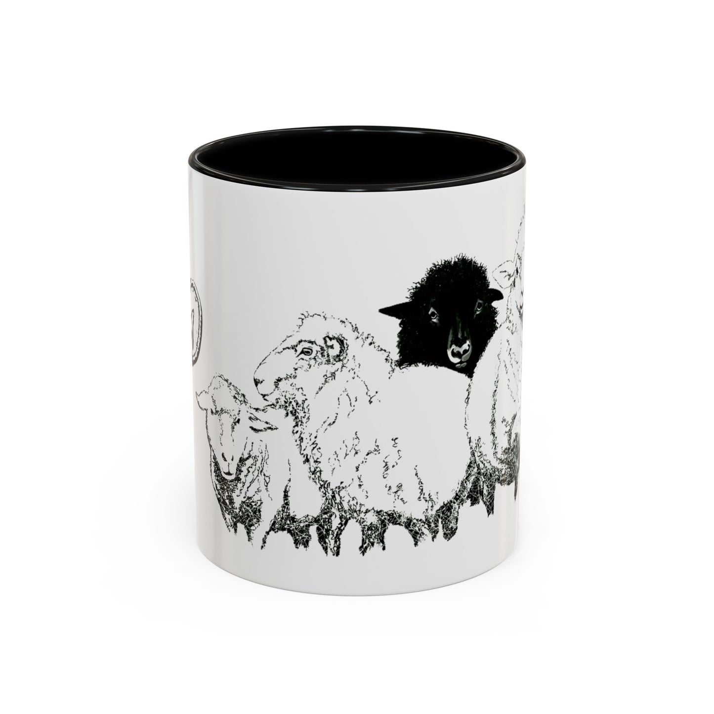 Get In The Heard Sheep Accent Coffee Mug (11, 15oz)