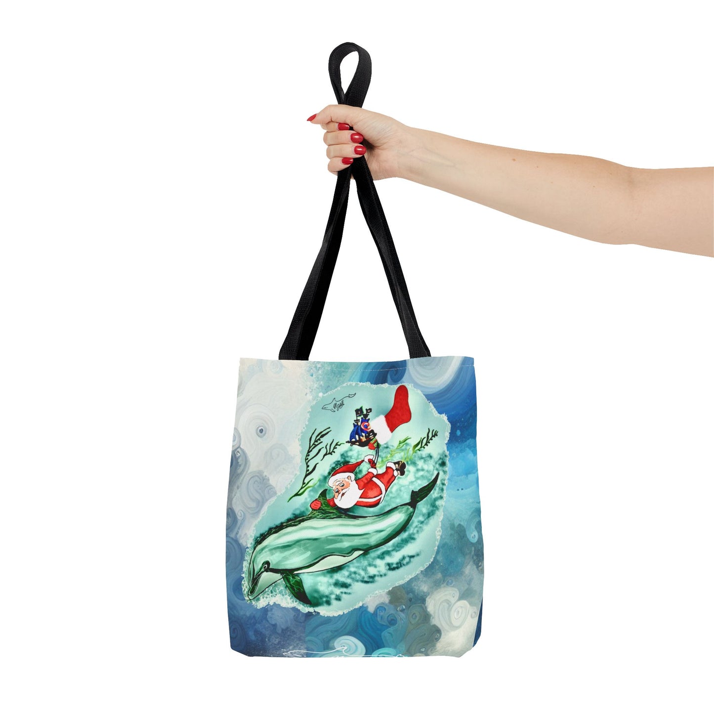 Deep Dive Delivery Santa Clause Tote Bag (AOP)