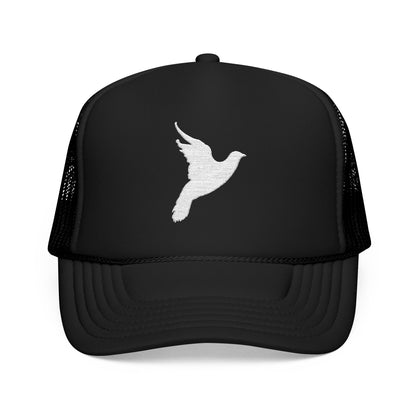 White Dove Foam Trucker Hat (Embroidery)