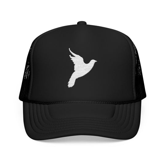 White Dove Foam Trucker Hat (Embroidery)