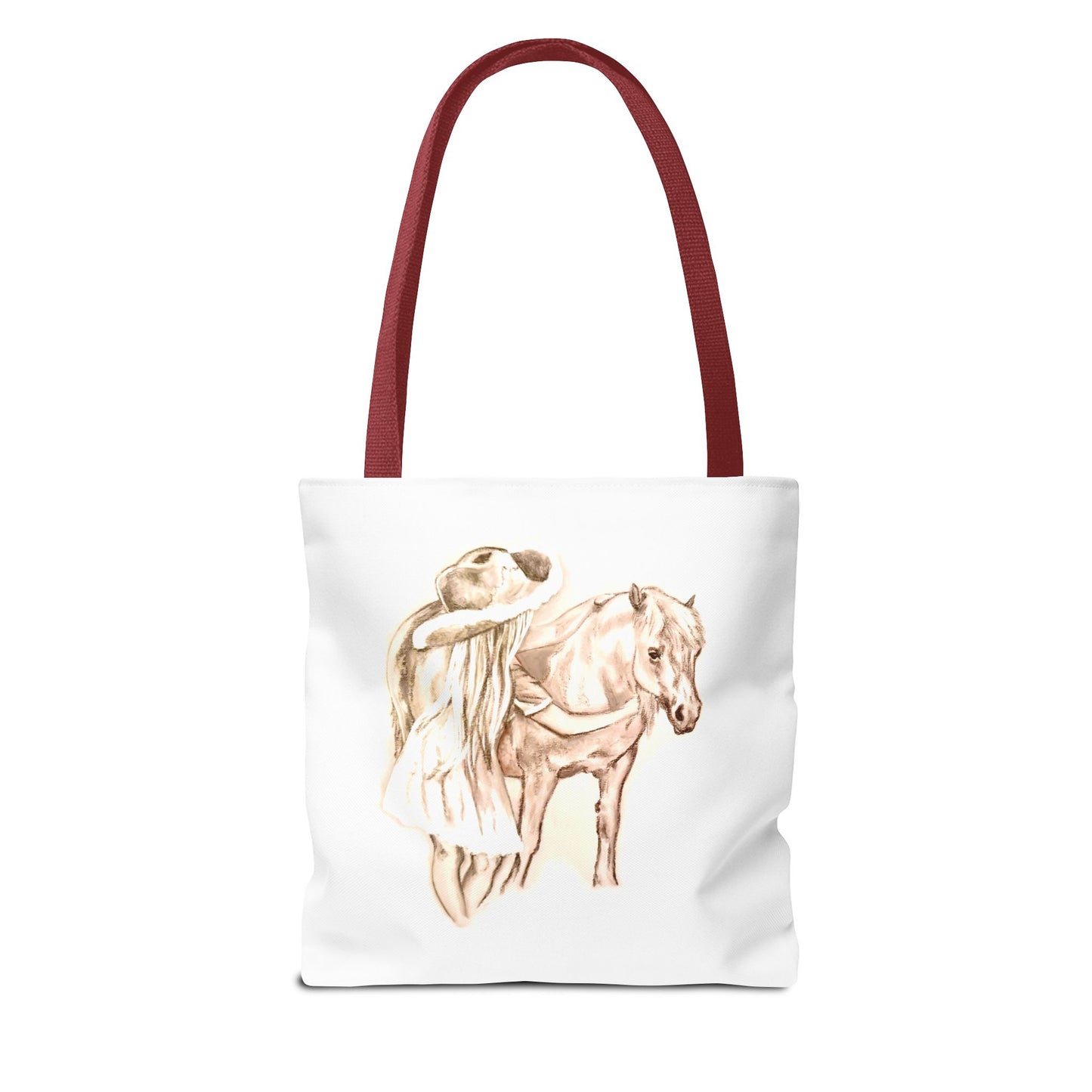 Little Girl and Pony Tote Bag (AOP)